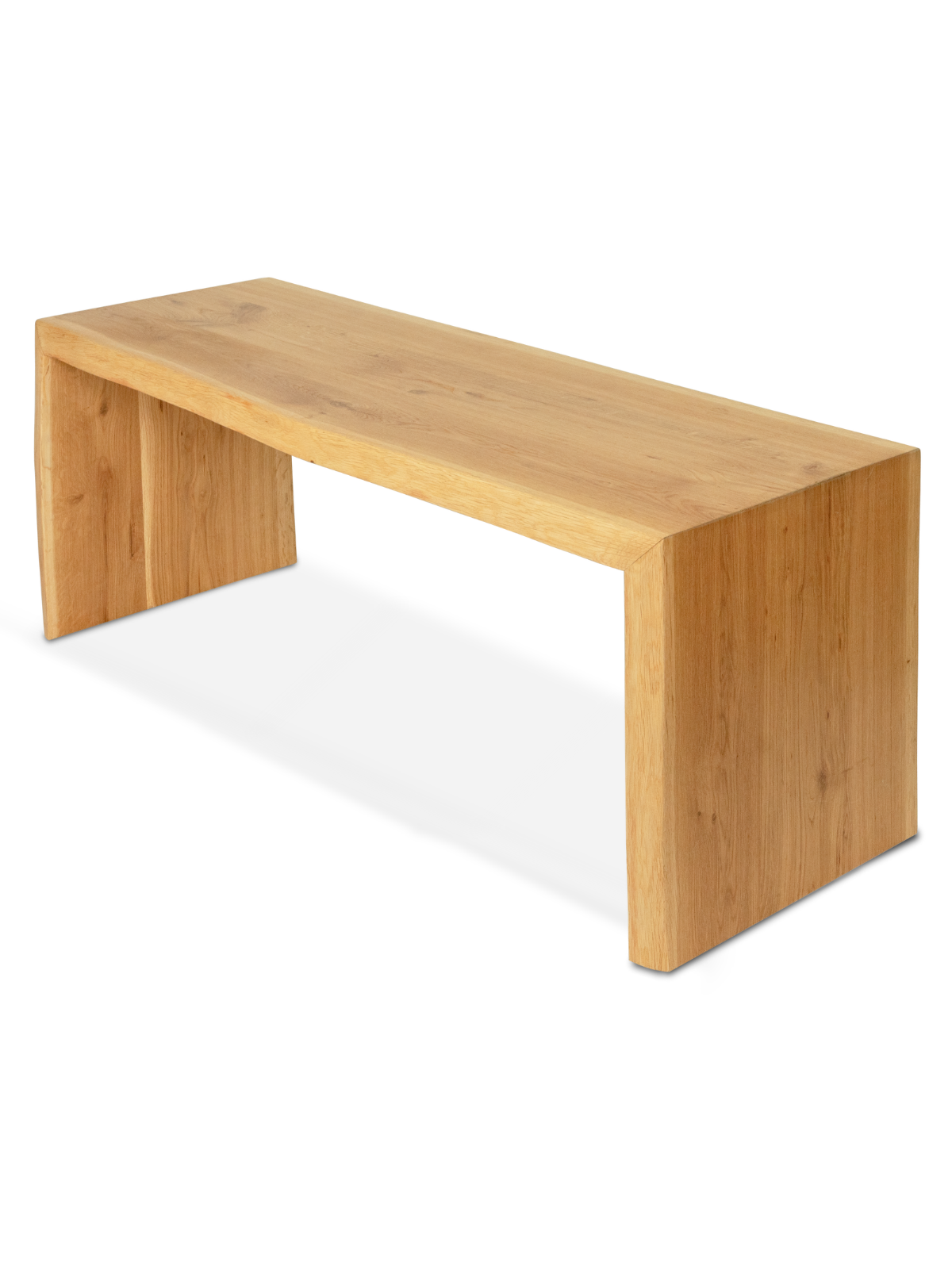 holz4home&reg; Massivholzbank aus Eiche mit Baumkante | L 
