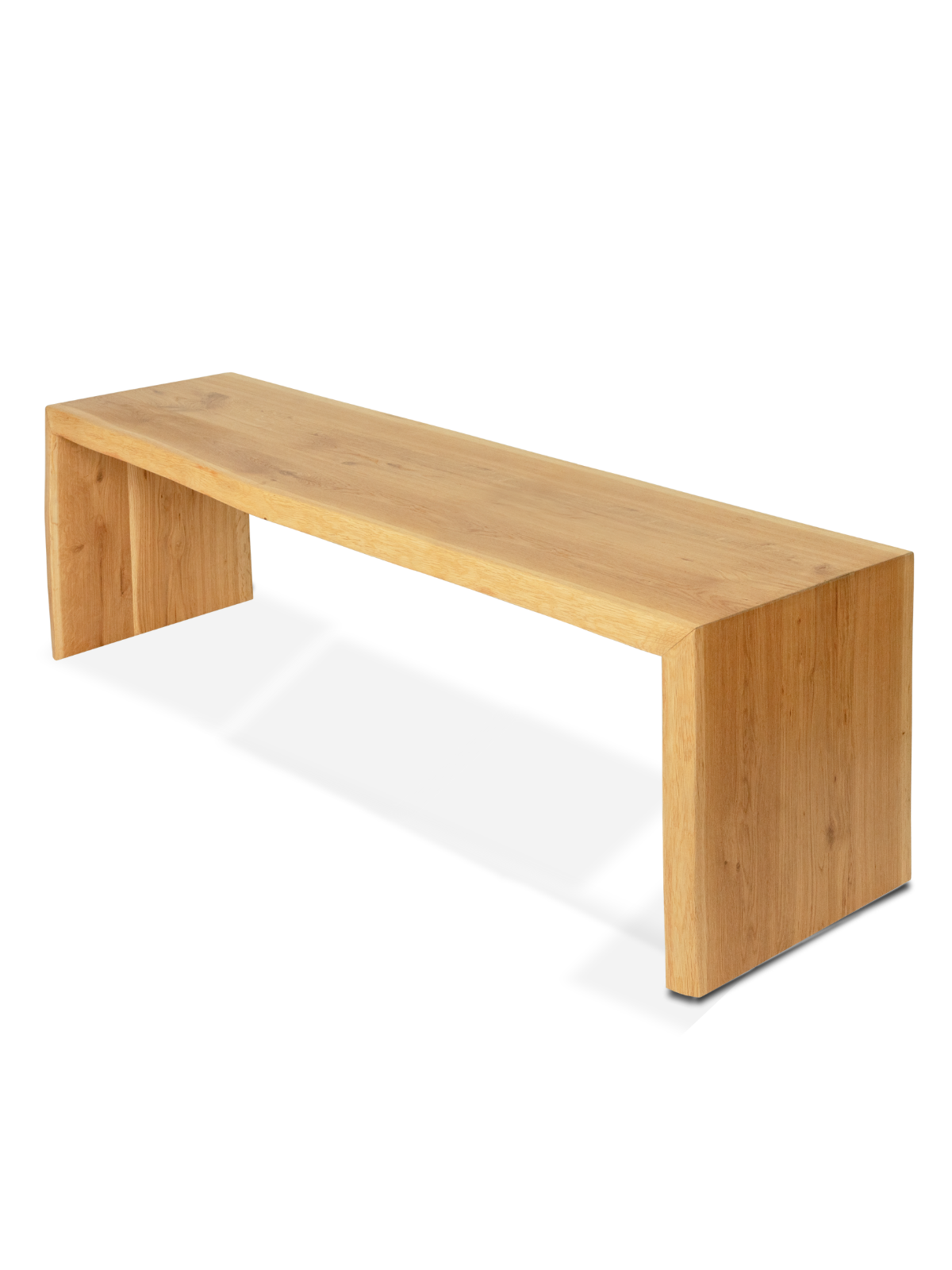 holz4home&reg; Massivholzbank aus Eiche mit Baumkante | XL 