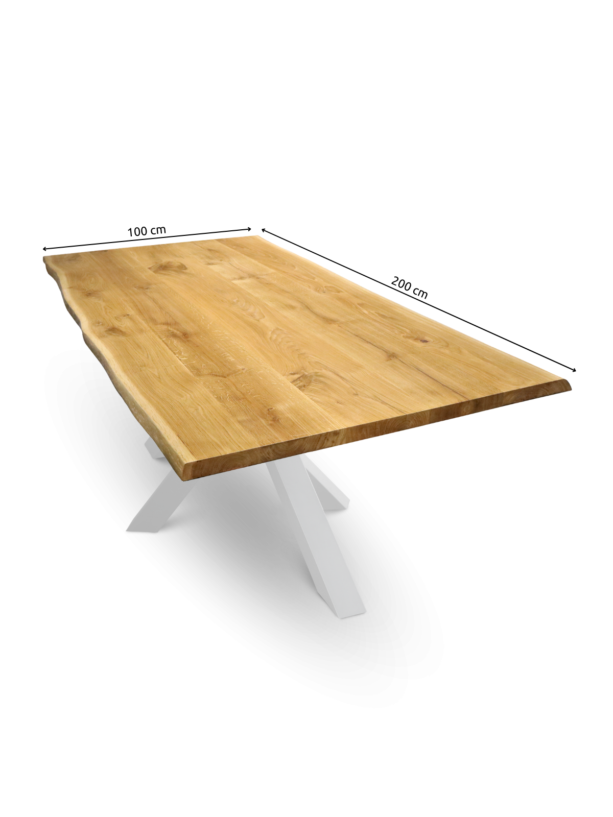 holz4home&reg; Tischplatte 200cm x 100cm mit Baumkante | 200cm x 100cm 