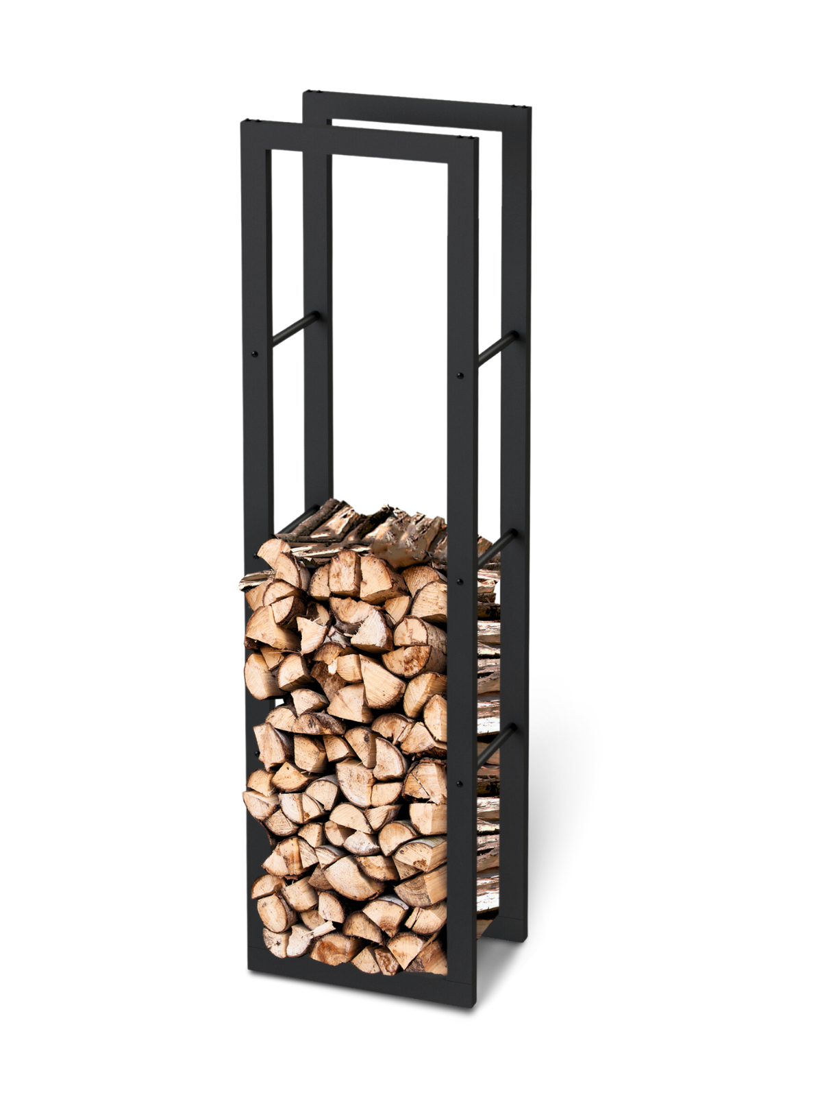 holz4home&reg; Kaminholzregal aus Metall Schwarz | 170x30x45cm 