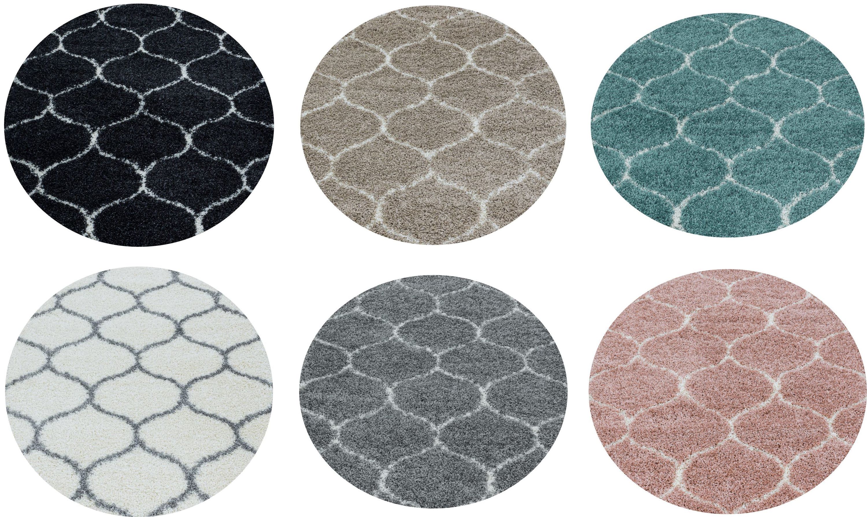 Runder Hochflor-Teppich im skandinavischen Design &ndash; Flauschig, Modern und Pflegeleicht 