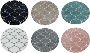 Runder Hochflor-Teppich im skandinavischen Design – Flauschig, Modern und Pflegeleicht 