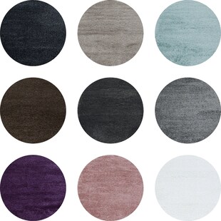 Runder Hochflor-Teppich – Weich, Flauschig und Leicht zu Pflegen, für Wohn- und Schlafzimmer 