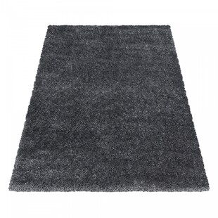 Einfarbig Hochflor Teppich, Flauschiger Langflor Shaggy Teppich, Rechteckig 