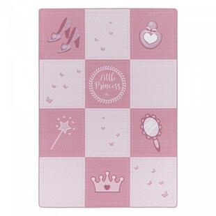 Kinderteppich Spielteppich Hüpfkästchen Punkte Herzen rechteckig höhe 8 mm 