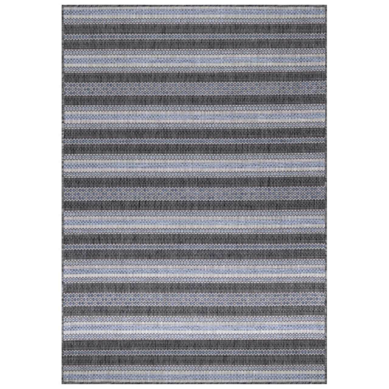 In Outdoor Teppich Beige, Vintage Design, Flachgewebe, Wetterfest 