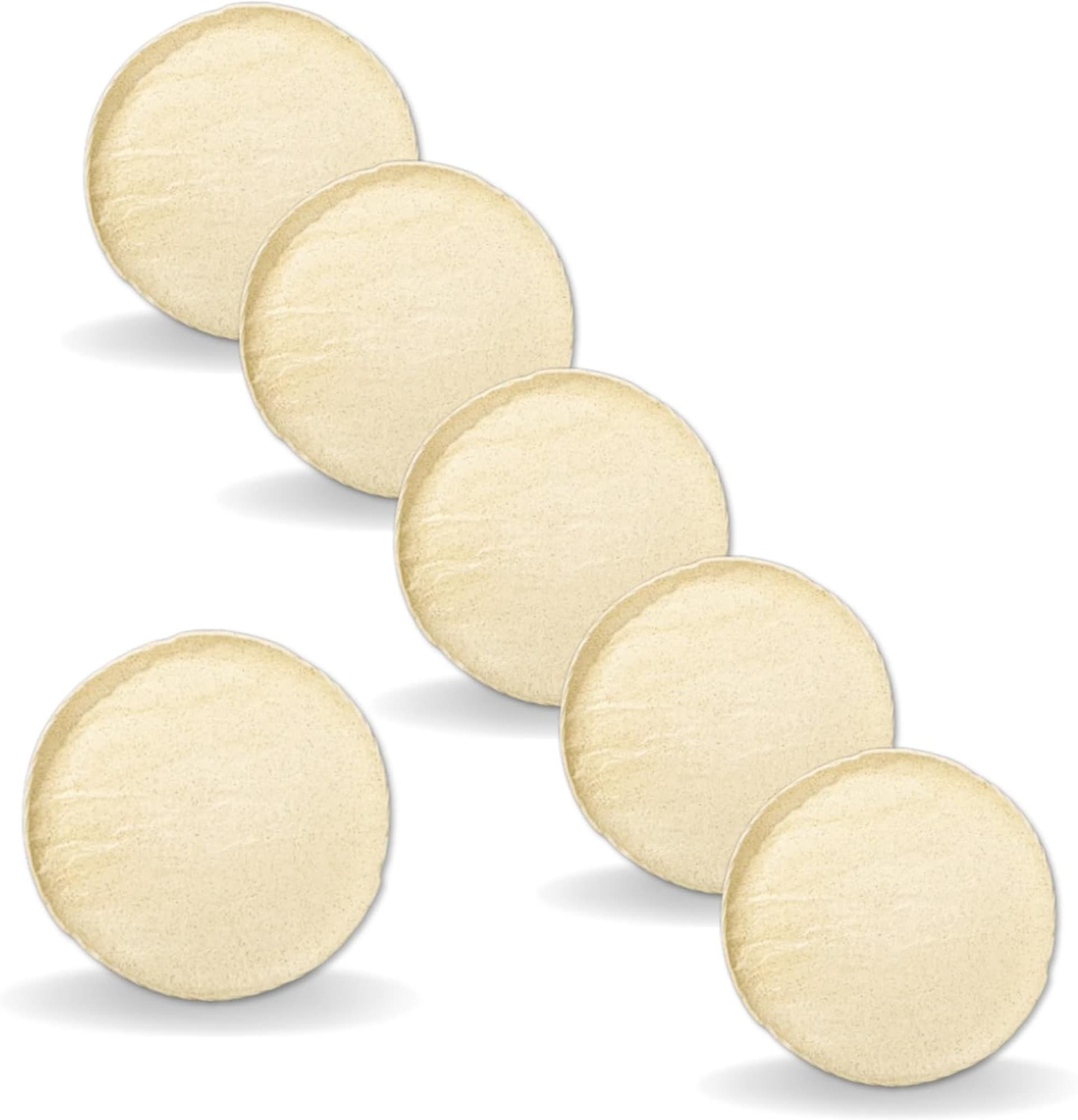 Kleines Sandstein-Teller-Set 18 cm, 6er-Set, rund, beige &ndash; SANDSTONE Kollektion WILMAX - Bild 1