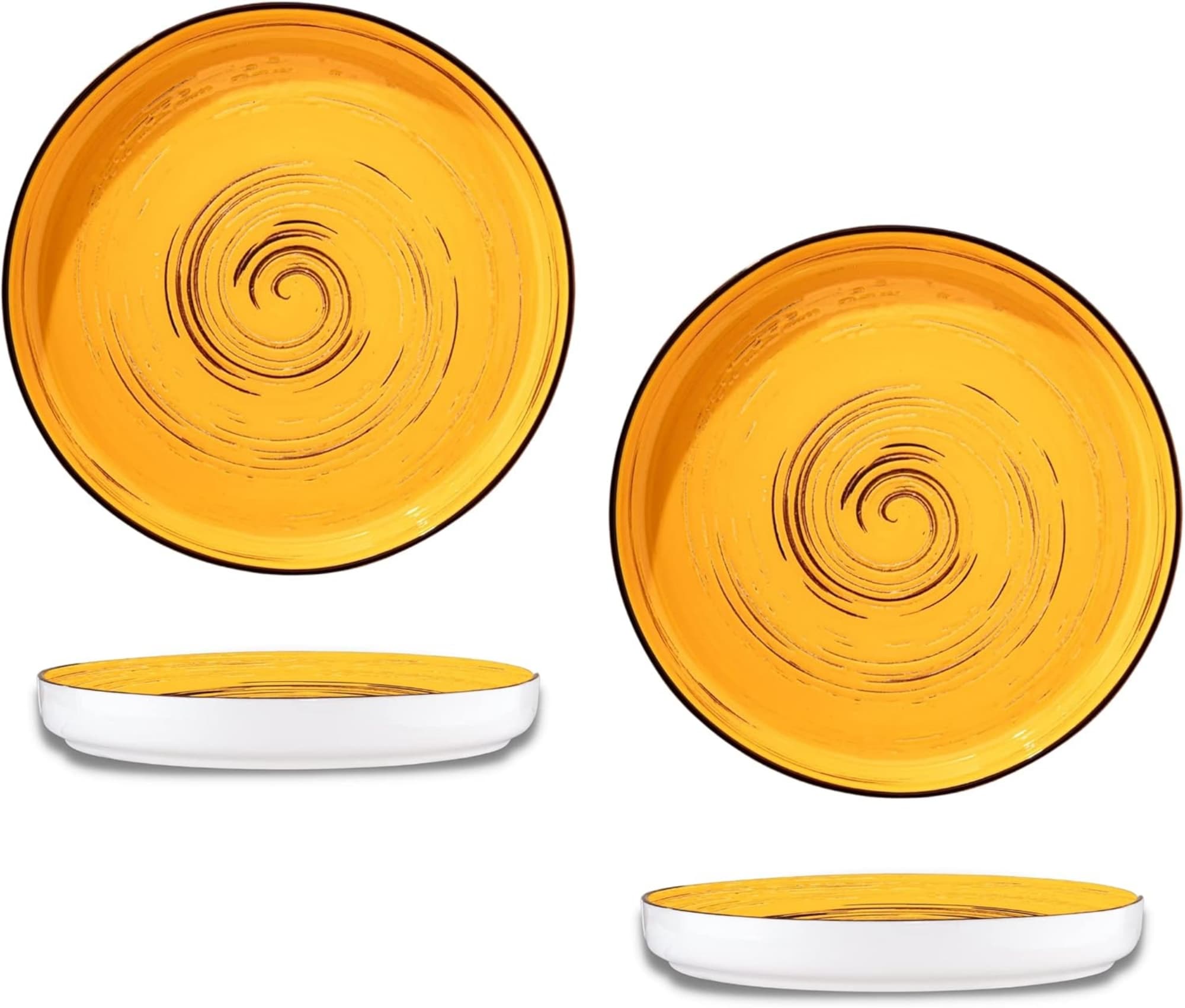 Wilmax Flache Gourmetteller SPIRAL 2er-Set &ndash; 23 cm &ndash; Elegante Form, Spiralmuster - Bild 1