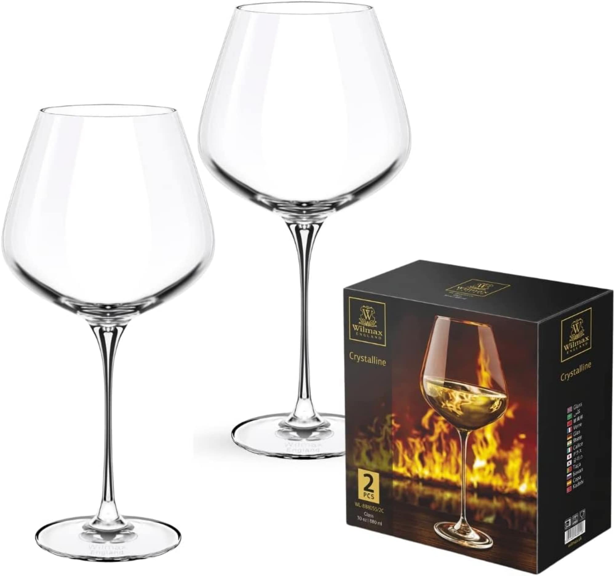 Weingl&auml;ser 2er-Set &ndash; 470 ml &ndash; Wei&szlig;weingl&auml;ser & Rotweingl&auml;ser &ndash; Kristallgl&auml;ser - Bild 1