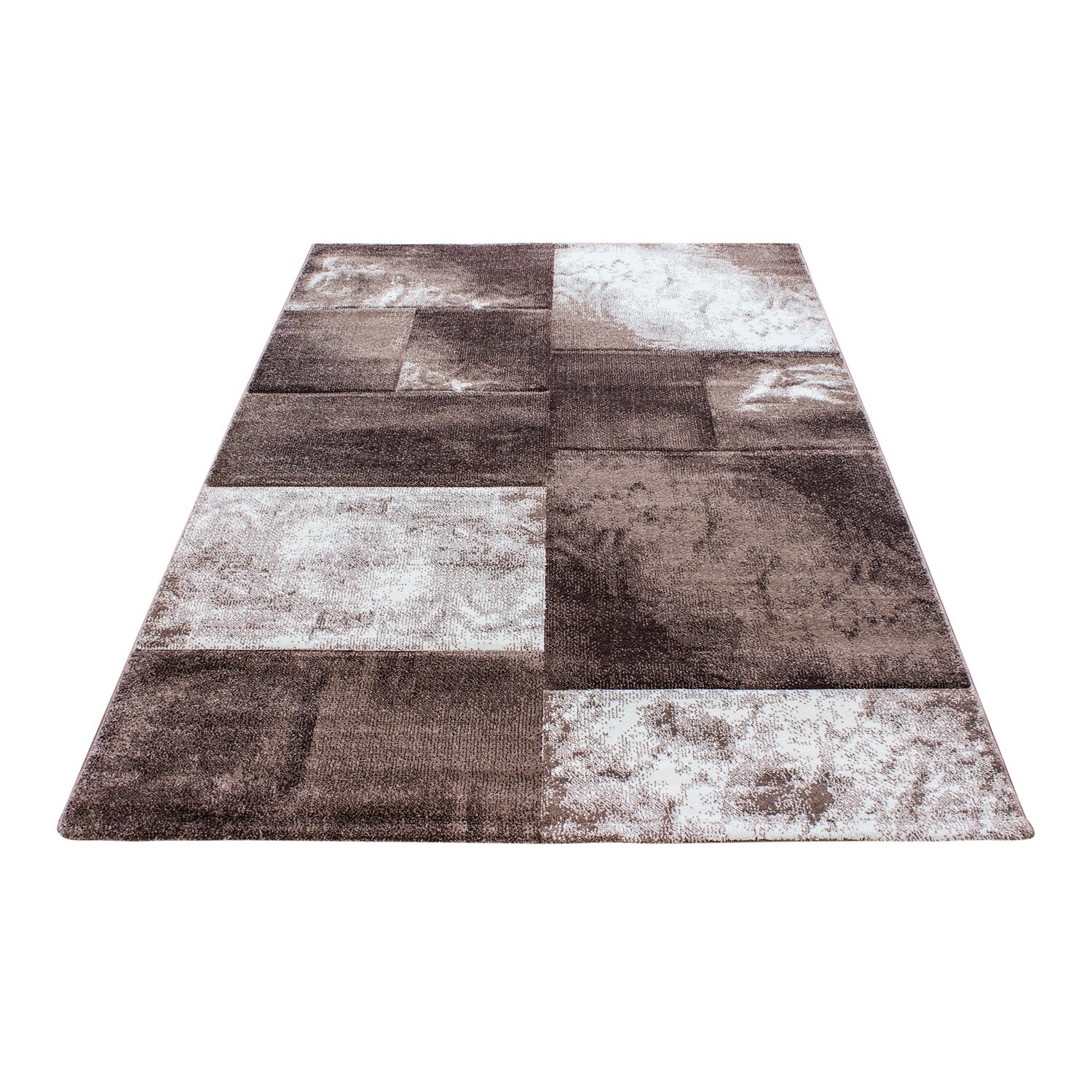 Wundersch&ouml;ne Kurzflor Teppich 13 mm, Moderner Designer Konturenschnitt 3D 