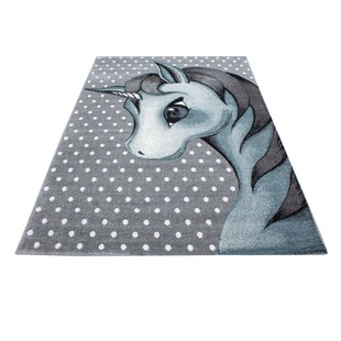 Wunderschöne Kinderteppiche , Teppich mit einhorn Motiv Rund oder Viereck 