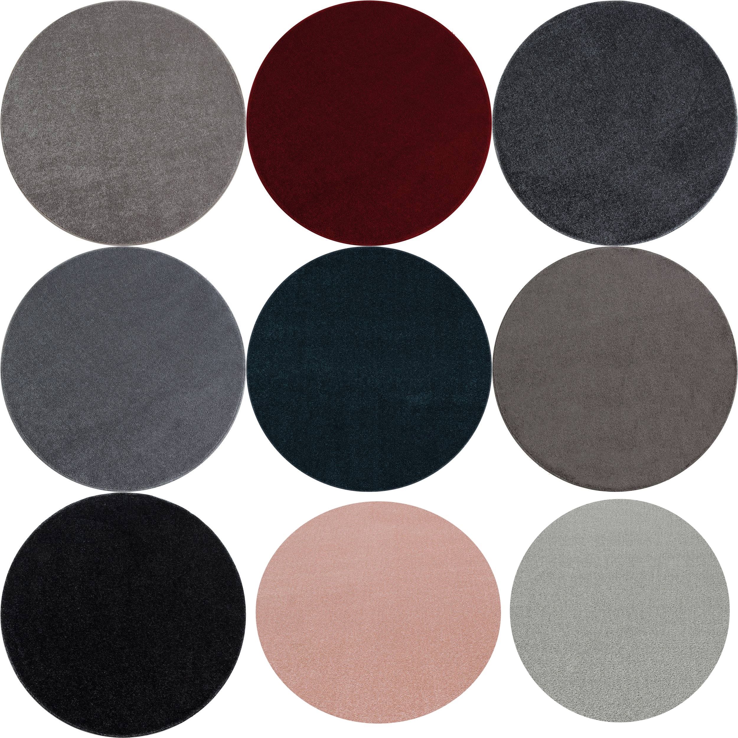 Wundersch&ouml;ne ATA Teppich, Moderner Einfarbig Teppich, Rund, H&ouml;he 12 mm 