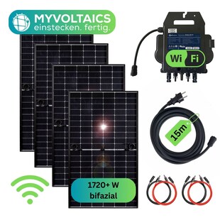 MyBasic Balkonkraftwerk 1760+ Watt – Premium transparent Variante 