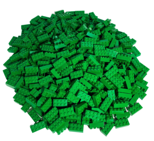 LEGO® 2x4 Steine Hochsteine Grün - 3001 - Menge 1000x 