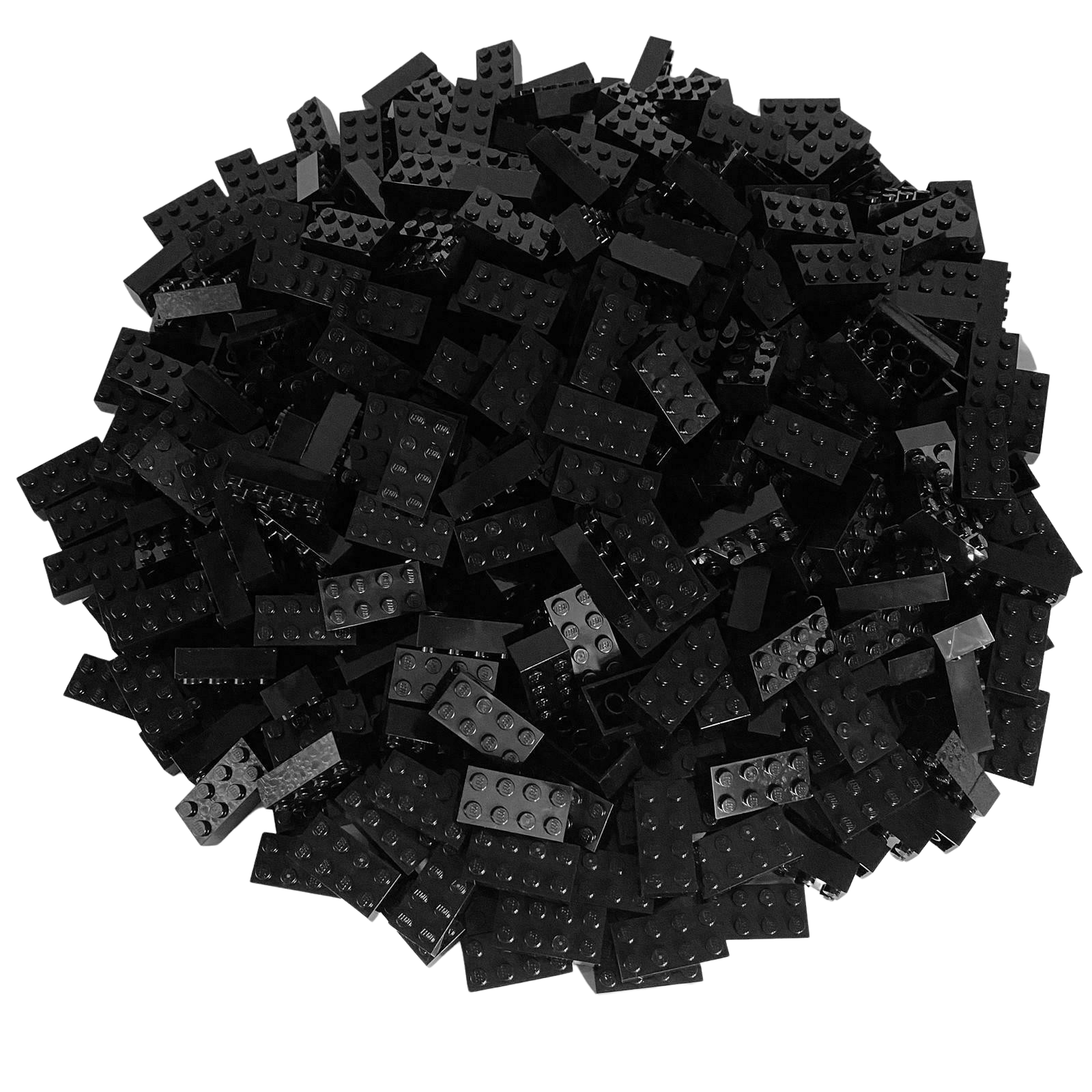 LEGO&reg; 2x4 Steine Hochsteine Schwarz - 3001 - Menge 500x 