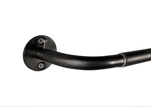 Ondeco Gardinenstange ausziehbar Raumabdunkelung Wandmontage Teleskopstange Day-Night Farbe: Schwarz, Größe: 120-210cm 