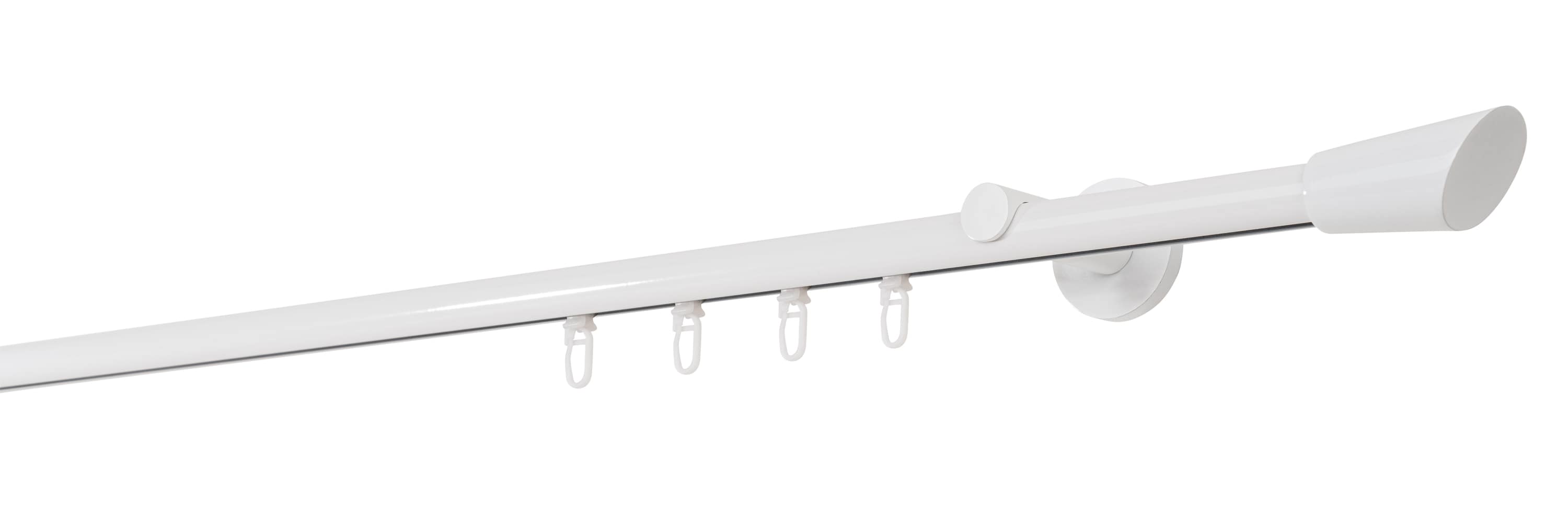 20mm,1-l&auml;ufig,Profil,Wandtr&auml;ger 6,5cm,Endst&uuml;ck rag Farbe: Wei&szlig;, Gr&ouml;&szlig;e: 100cm 