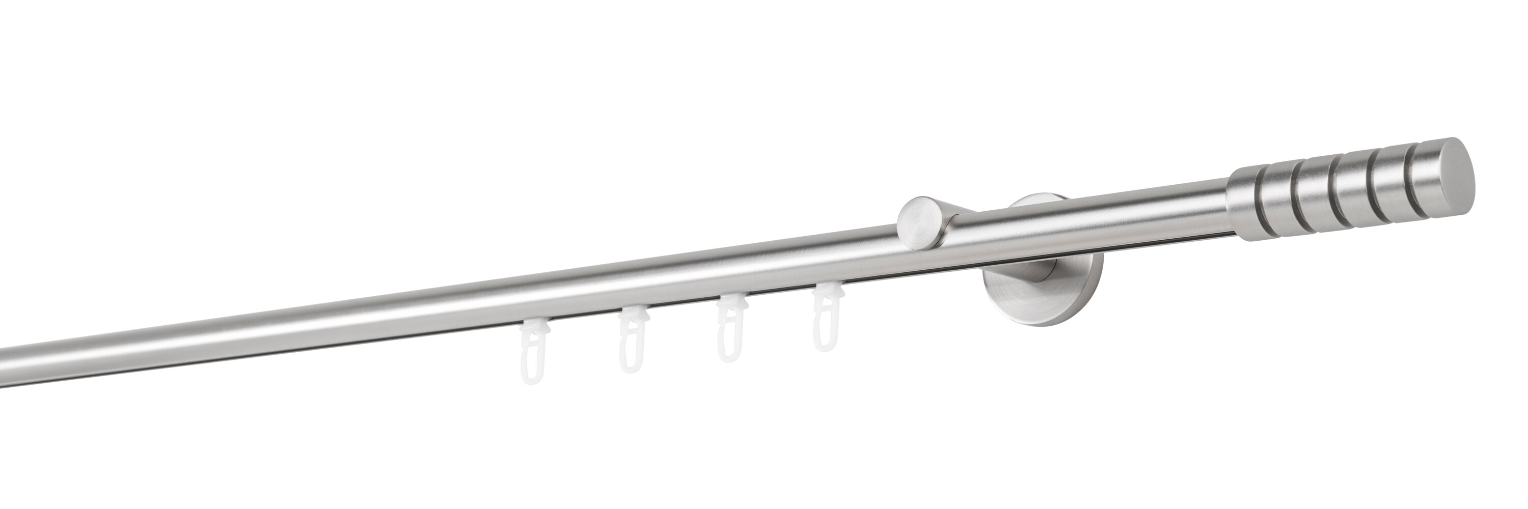 20mm,1-l&auml;ufig,Profil,Wandtr&auml;ger 6,5cm,Endst&uuml;ck rillcube Farbe: Edelstahl-Optik, Gr&ouml;&szlig;e: 100cm 