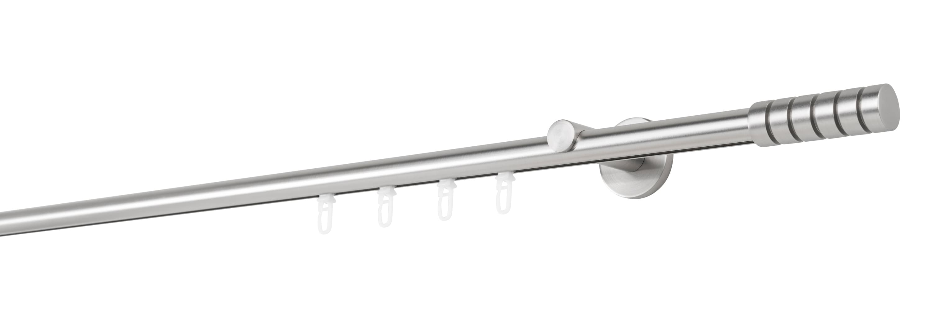 20mm,1-l&auml;ufig,Profil,Wandtr&auml;ger 6,5cm,Endst&uuml;ck rillcube Farbe: Edelstahl-Optik, Gr&ouml;&szlig;e: 130cm 