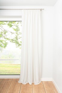 Ondeco Schlaufenschal Balance Gardinen Blickdicht Vorhang Schlafzimmer 1er Set Farbe: Weiß, Größe: 135x245 cm 