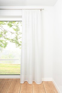 Ondeco Schlaufenschal Dot Gardinen Blickdicht Vorhang Schlafzimmer 1er Set Farbe: Weiß, Größe: 135x245 cm 