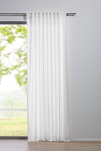 Ondeco Schlaufenschal Mood Gardinen Blickdicht Vorhang Schlafzimmer 1er Set Farbe: Weiß, Größe: 135x245 cm 