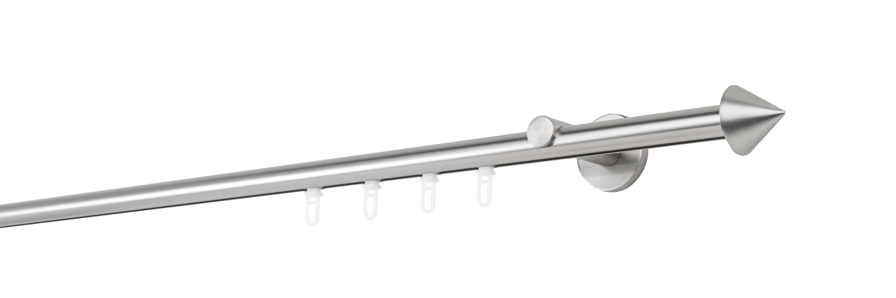 20mm,1-l&auml;ufig,Profil,Wandtr&auml;ger 6,5cm,Endst&uuml;ck cone Farbe: Edelstahl-Optik, Gr&ouml;&szlig;e: 100cm 