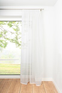 Ondeco Schlaufenschal Soft Gardinen Blickdicht Vorhang Schlafzimmer 1er Set Farbe: Weiß, Größe: 135x245 cm 