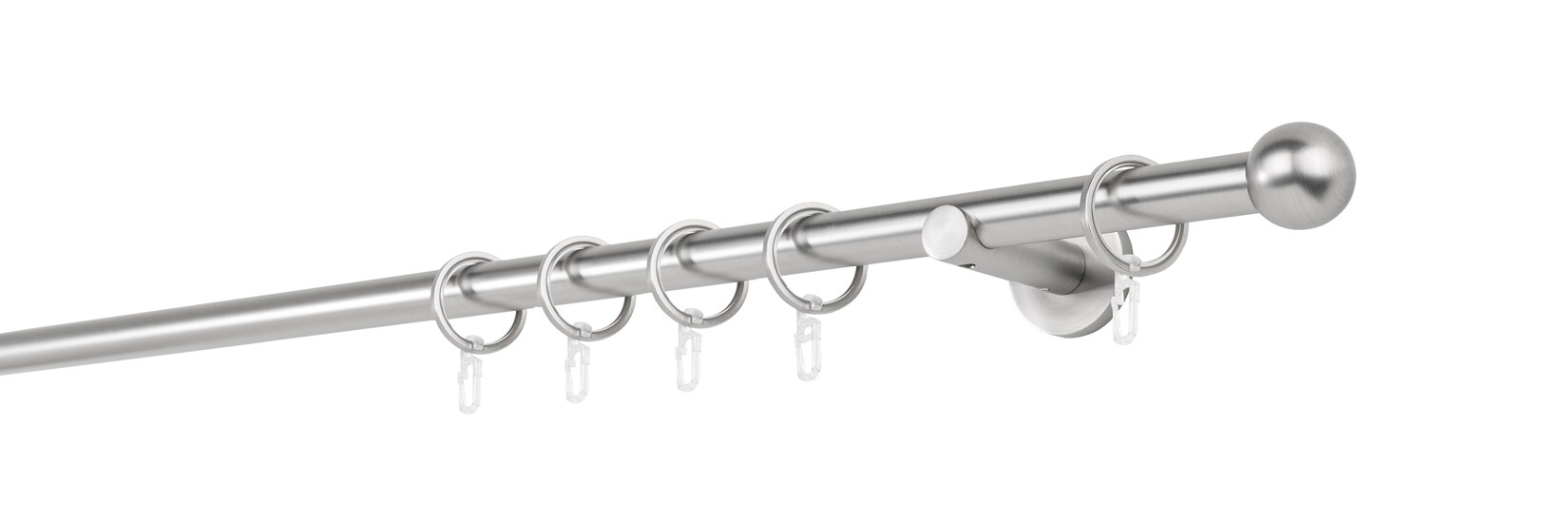 mydeco Gardinenstange "20mm Ball Wandträger 6,5 cm" 1 läufig-läufig Fixmass