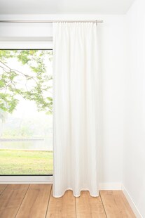 Ondeco Schlaufenschal Stream Gardinen Blickdicht Vorhang Schlafzimmer 1er Set Farbe: Weiß, Größe: 135x245 cm 