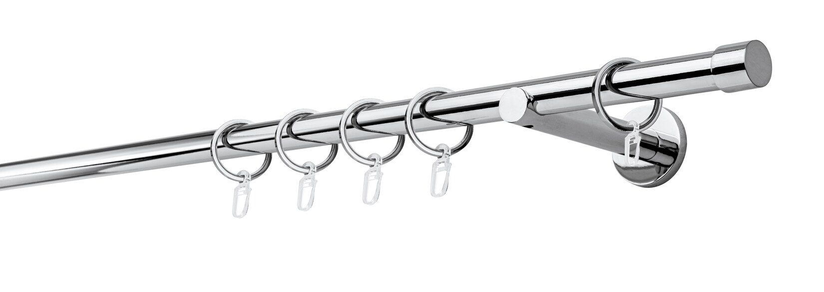 mydeco Gardinenstange "20mm Cap Wandträger 12 cm" 1 läufig-läufig Fixmaß