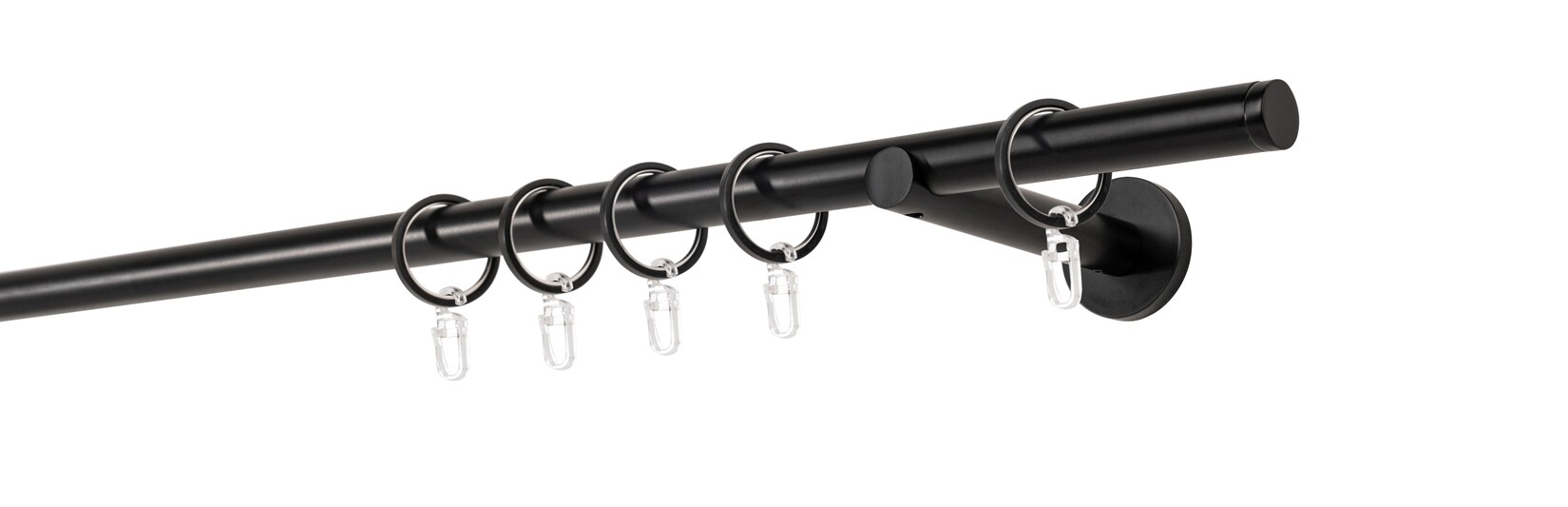 mydeco Gardinenstange "20mm Match Wandträger 12 cm" 1 läufig-läufig Fixmaß