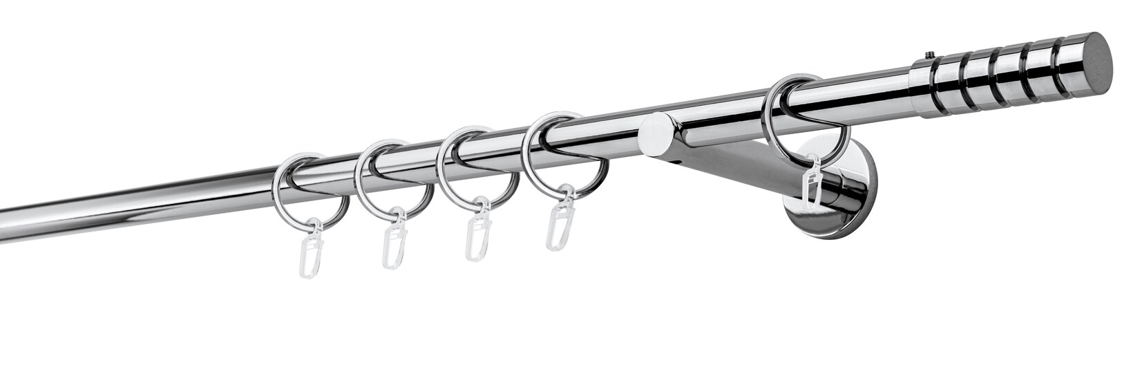 mydeco Gardinenstange "20mm Rillcube Wandträger 12 cm" 1 läufig-läufig Fixmass