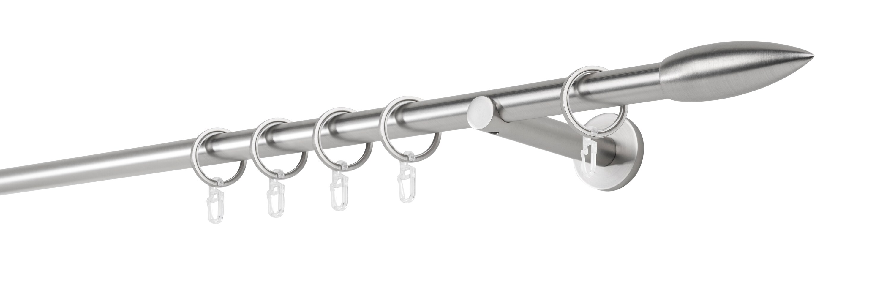 20mm,1-l&auml;ufig,Rohr,Wandtr&auml;ger 12cm,Endst&uuml;ck cardo Farbe: Edelstahl-Optik, Gr&ouml;&szlig;e: 100cm 