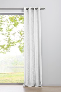 Ondeco Ösenschal Blickdicht Schals Gardinen Öse Ösengadine Vorhänge 1er Set Farbe: Weiß, Größe: 135x245 cm 