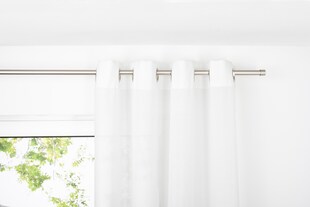 Ondeco Ösenschal Breeze Blickdicht Schals Gardinen Öse Ösengadine Vorhänge 1er Set Farbe: Weiß, Größe: 135x245 cm 