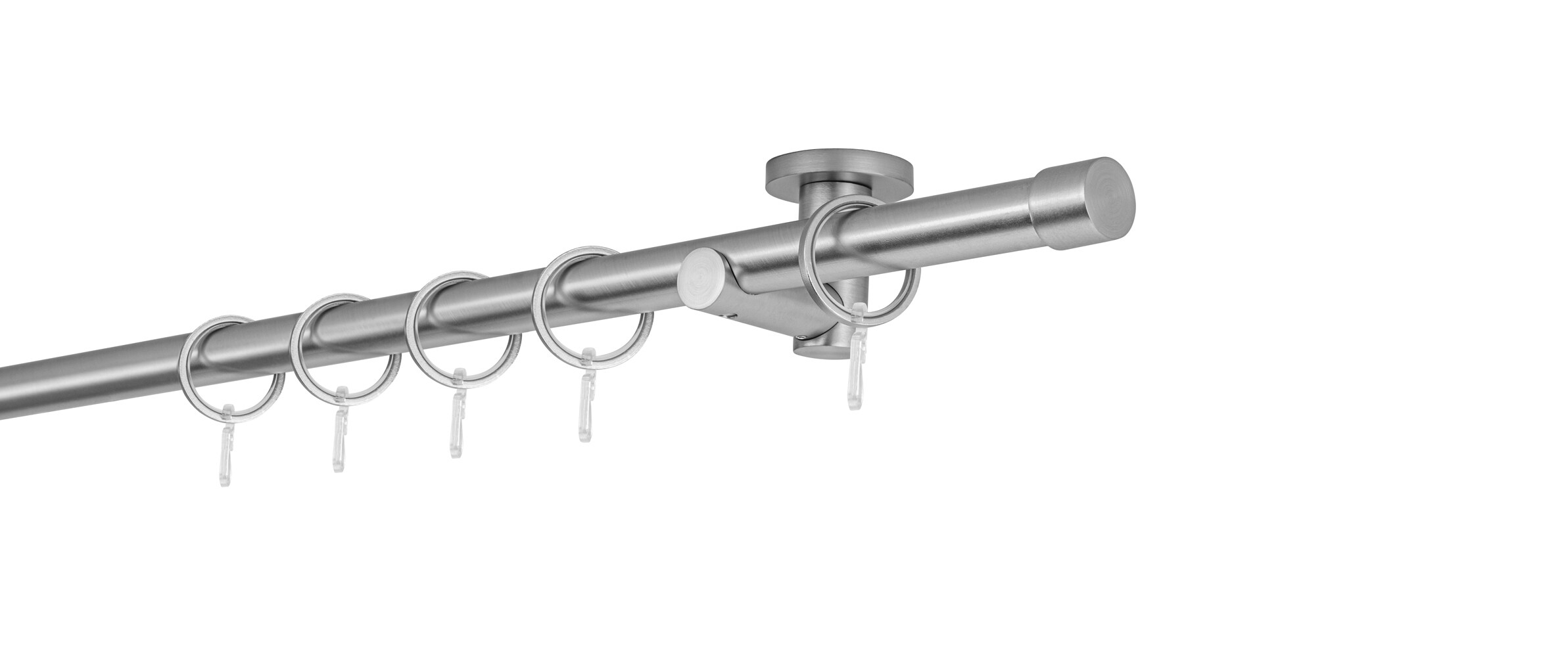 20mm,1-l&auml;ufig,Rohr,Deckentr&auml;ger urban,Endst&uuml;ck cap Farbe: Edelstahl-Optik, Gr&ouml;&szlig;e: 100cm 