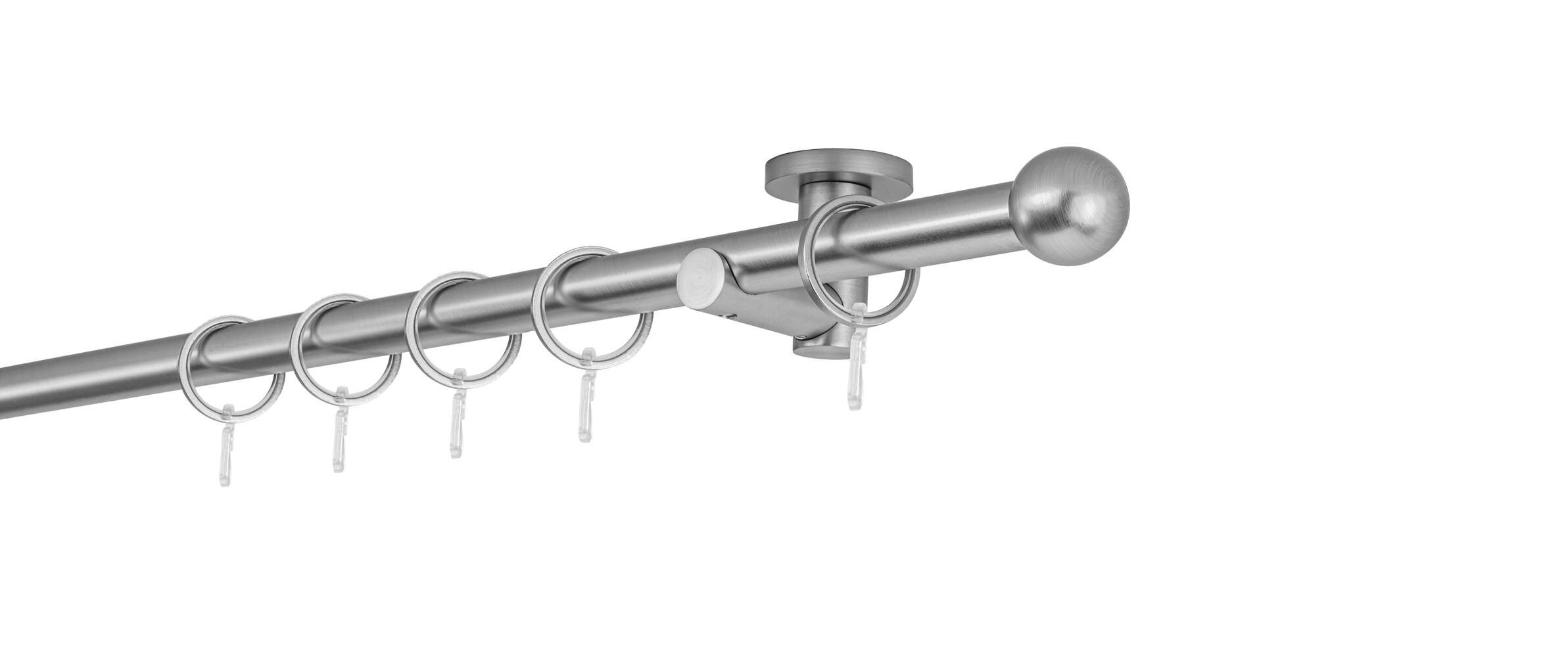 20mm,1-l&auml;ufig,Rohr,Deckentr&auml;ger urban,Endst&uuml;ck ball Farbe: Edelstahl-Optik, Gr&ouml;&szlig;e: 100cm 