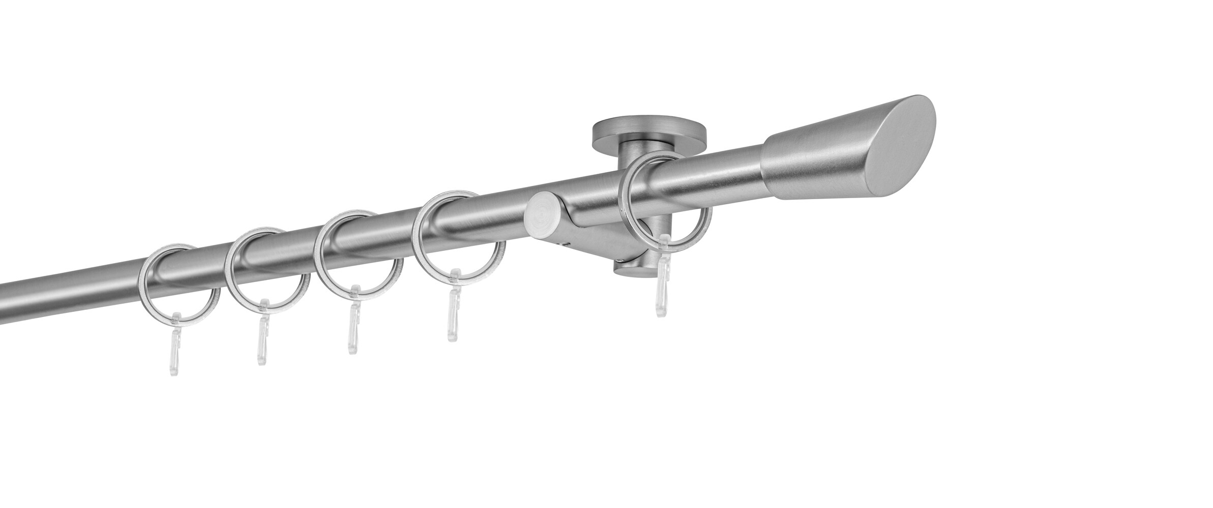 20mm,1-l&auml;ufig,Rohr,Deckentr&auml;ger urban,Endst&uuml;ck rag Farbe: Edelstahl-Optik, Gr&ouml;&szlig;e: 100cm 