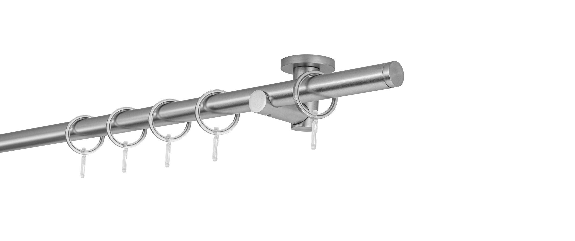 20mm,1-l&auml;ufig,Rohr,Deckentr&auml;ger urban,Endst&uuml;ck match Farbe: Edelstahl-Optik, Gr&ouml;&szlig;e: 100cm 