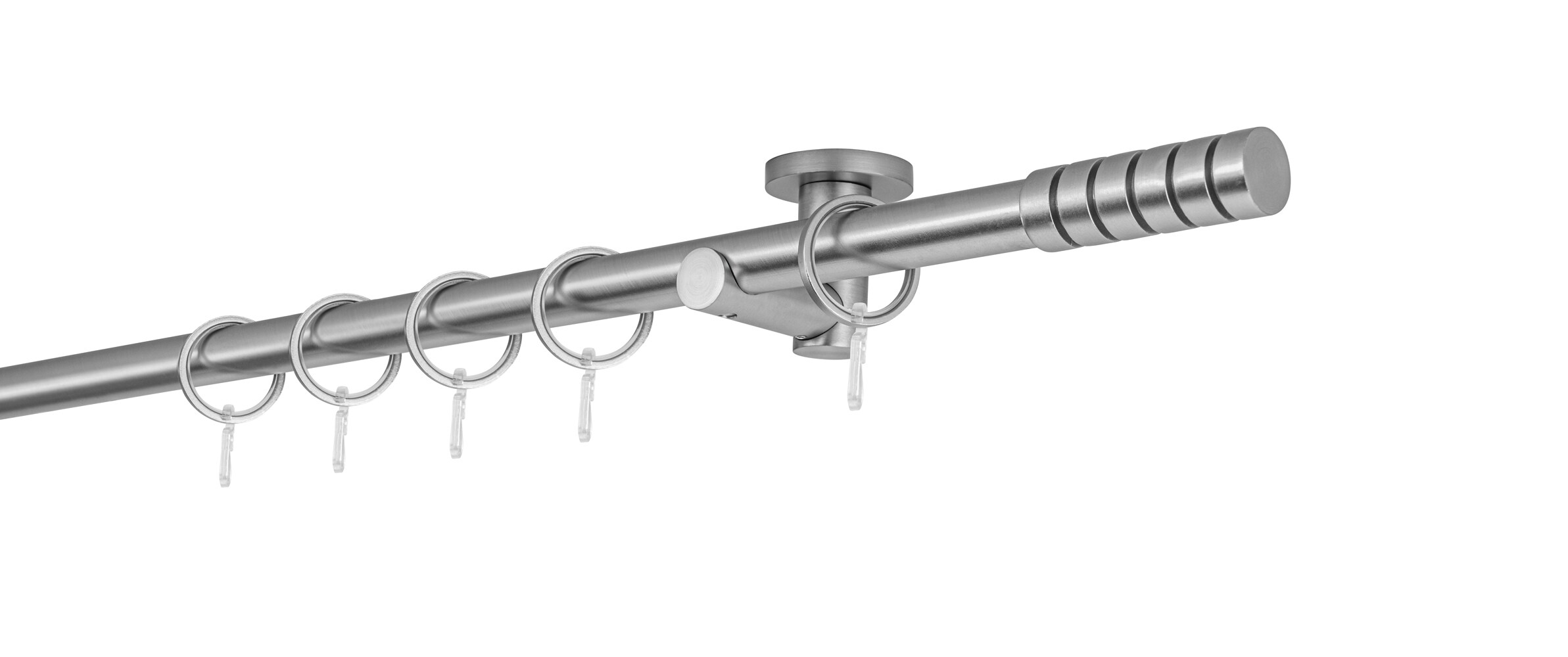 20mm,1-l&auml;ufig,Rohr,Deckentr&auml;ger urban,Endst&uuml;ck rillcube Farbe: Edelstahl-Optik, Gr&ouml;&szlig;e: 100cm 