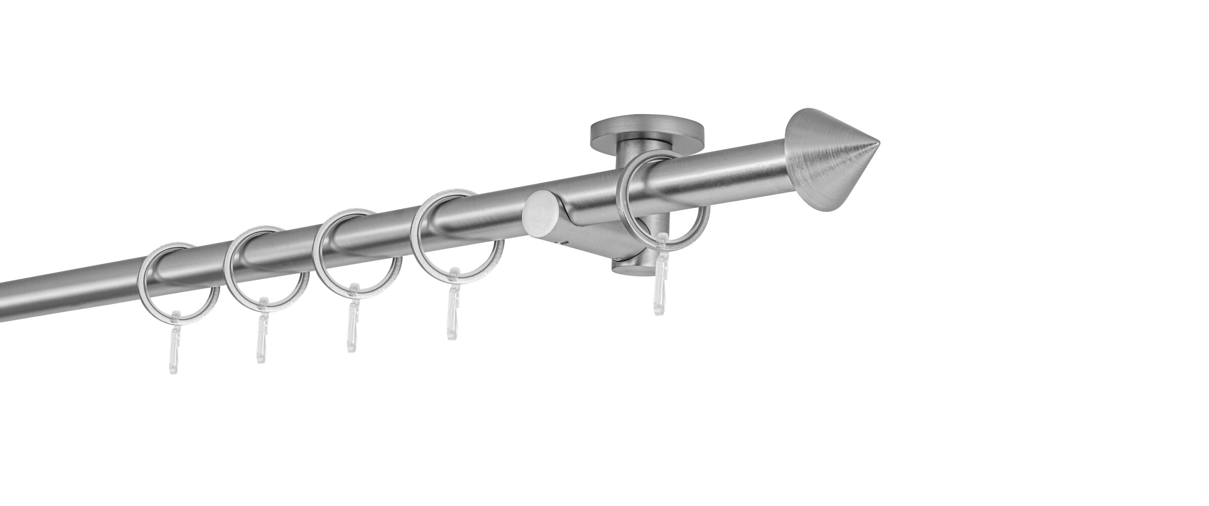 20mm,1-l&auml;ufig,Rohr,Deckentr&auml;ger urban,Endst&uuml;ck cone Farbe: Edelstahl-Optik, Gr&ouml;&szlig;e: 100cm 