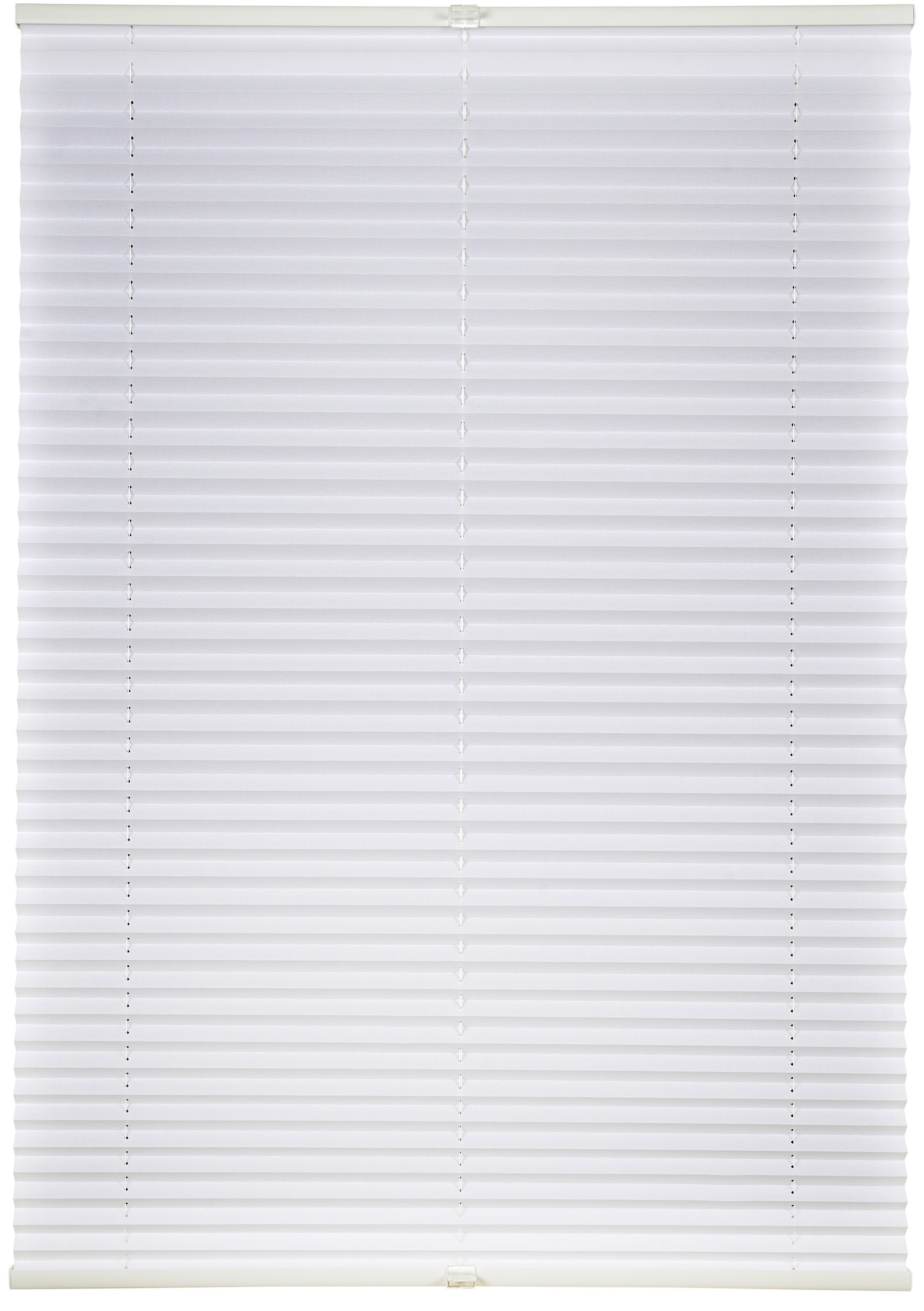 Ondeco Plissee wei&szlig; ohne Bohren mit Klemmtr&auml;ger Lichtschutz Blickdicht Farbe: Wei&szlig;, Gr&ouml;&szlig;e: 90x130 cm 