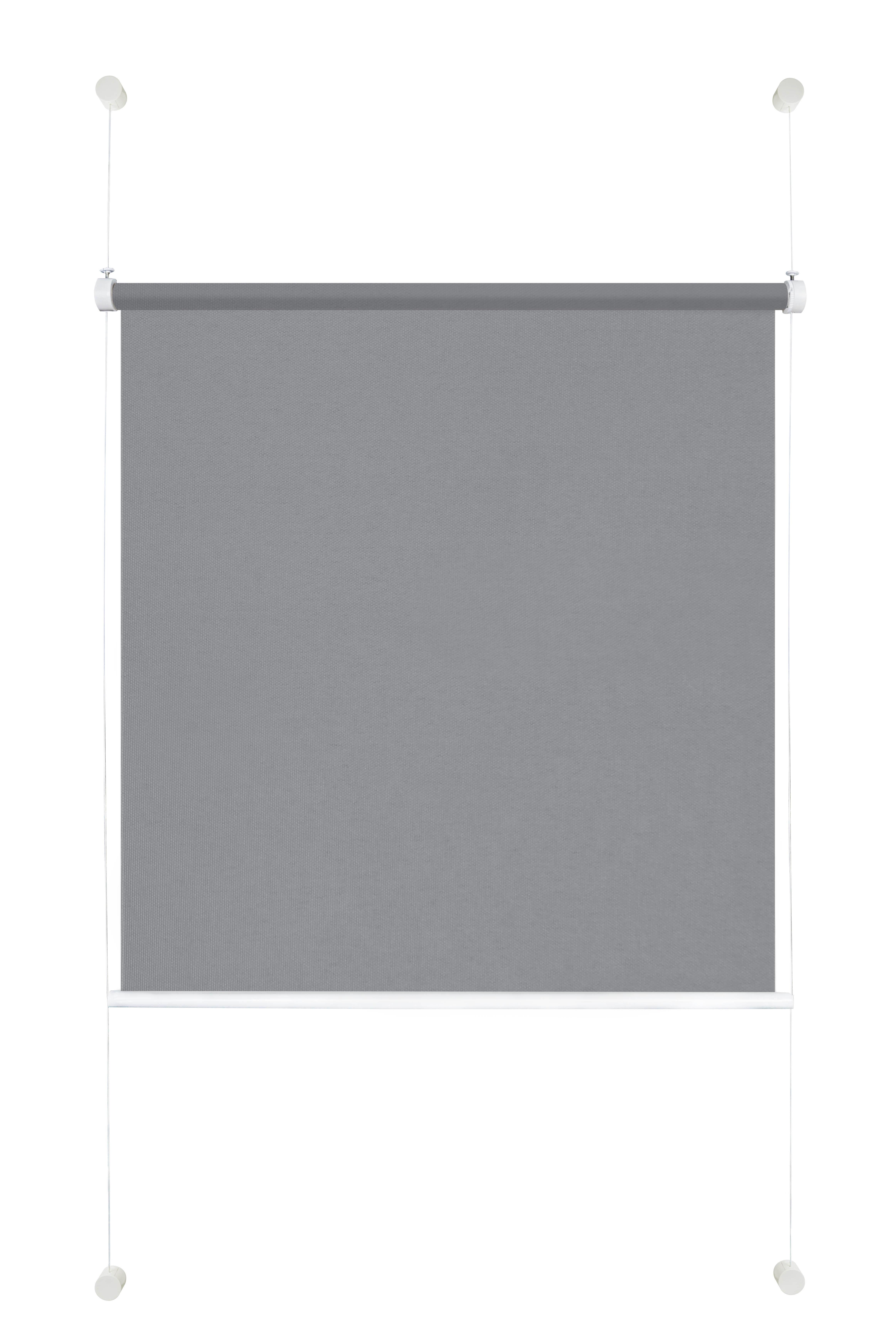 Ondeco Tageslicht Rollo ohne Bohren Klemmrollo Alternative Plissee Klemmfix Sichtschutz Sonnenschutz Farbe: Grau, Gr&ouml;&szlig;e: 70x130 cm 