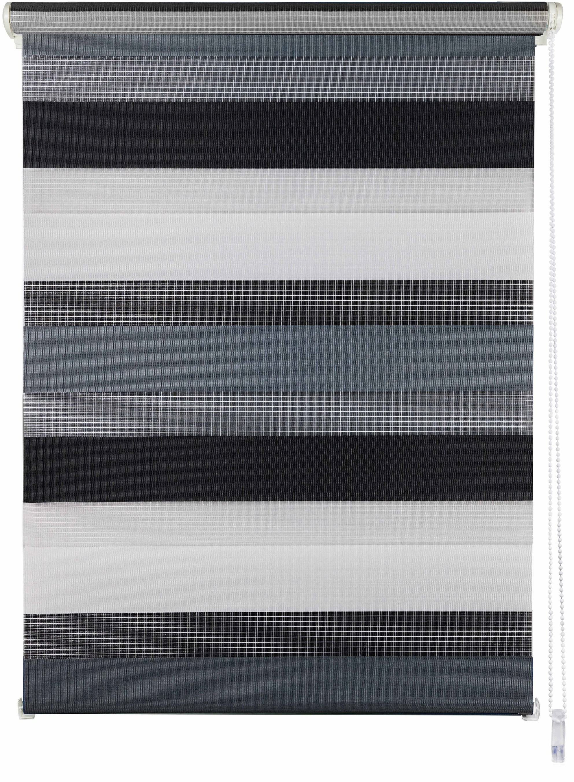 Ondeco Doppelrollo Just Triple Klemmfix  Seitenzugrollo Blickdicht Klemmfix Farbe: Grau-Anthrazit, Gr&ouml;&szlig;e: 80x160 cm 