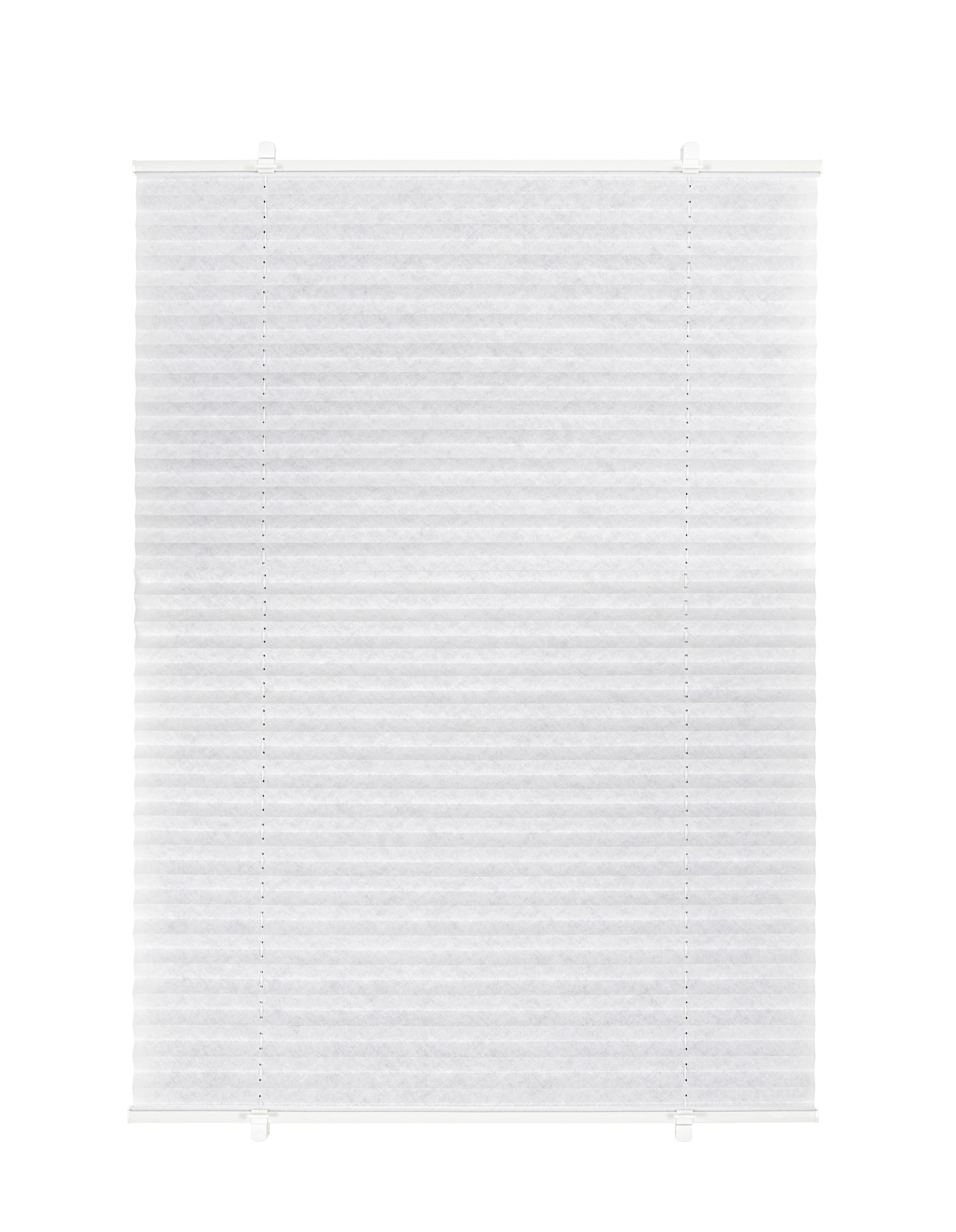 Ondeco Plissee Prompt ohne Bohren Basic mit Klemmtr&auml;ger Sonnenschutz Lichtschutz Klemmfix Farbe: Wei&szlig;, Gr&ouml;&szlig;e: 80x130 cm 
