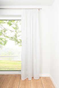 Ondeco Schlaufenschal Breeze Gardinen Blickdicht Vorhang Schlafzimmer 1er Set Farbe: Weiß, Größe: 135x245 cm 