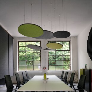 Deckensegel-Set ceiling round Deckenträger Farbe: lichtgrau, Größe: 50x50x2,5cm 