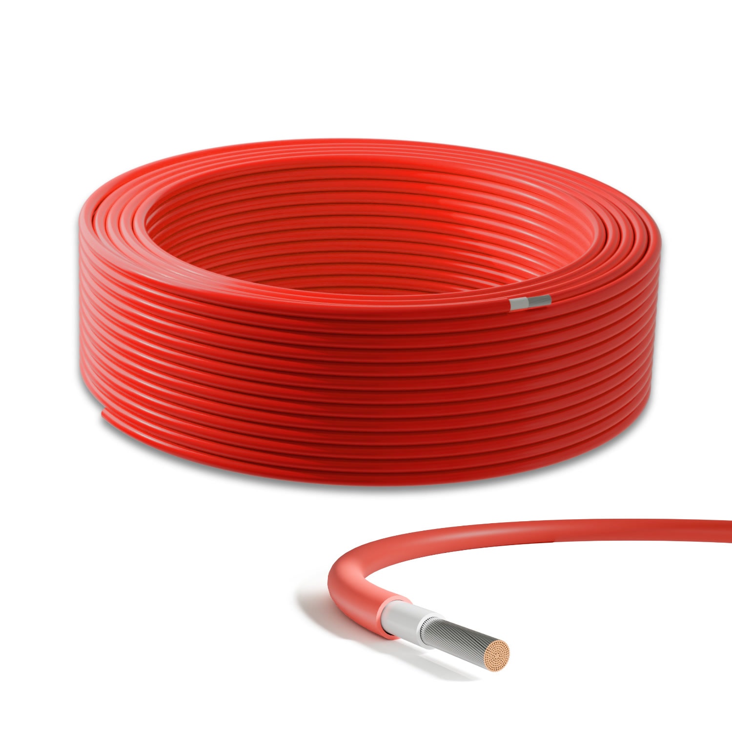 Solarkabel 4mm&sup2; rot 100m H1Z2Z2-K Solarleitung f&uuml;r Photovoltaik & Solaranlagen 