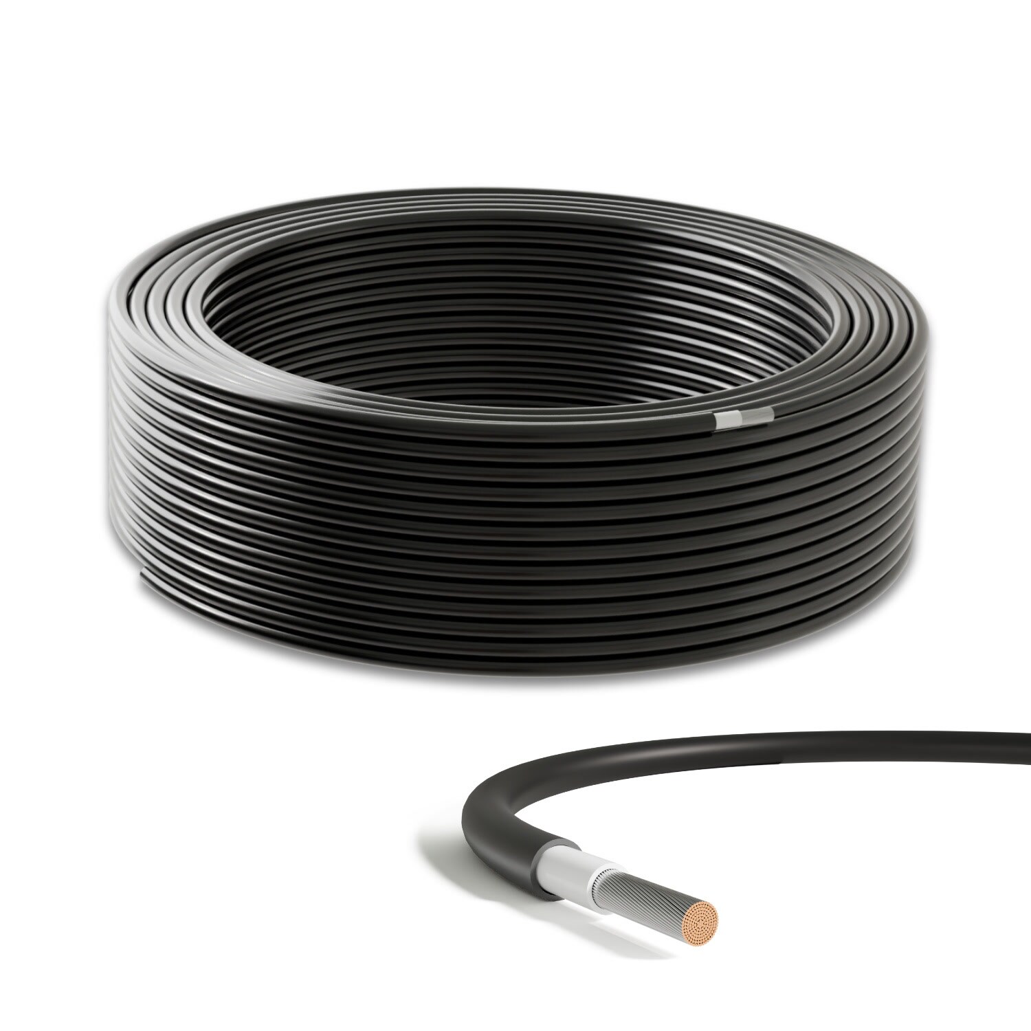 Solarkabel 4mm² schwarz 50m H1Z2Z2-K Solarleitung für Photovoltaik & Solaranlagen